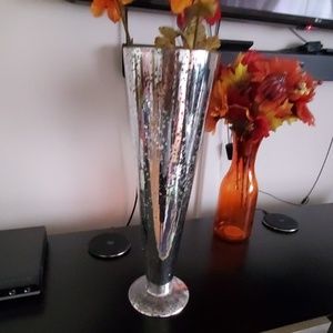 Silver flower vase